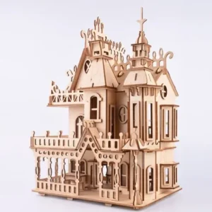 a wooden model of a house